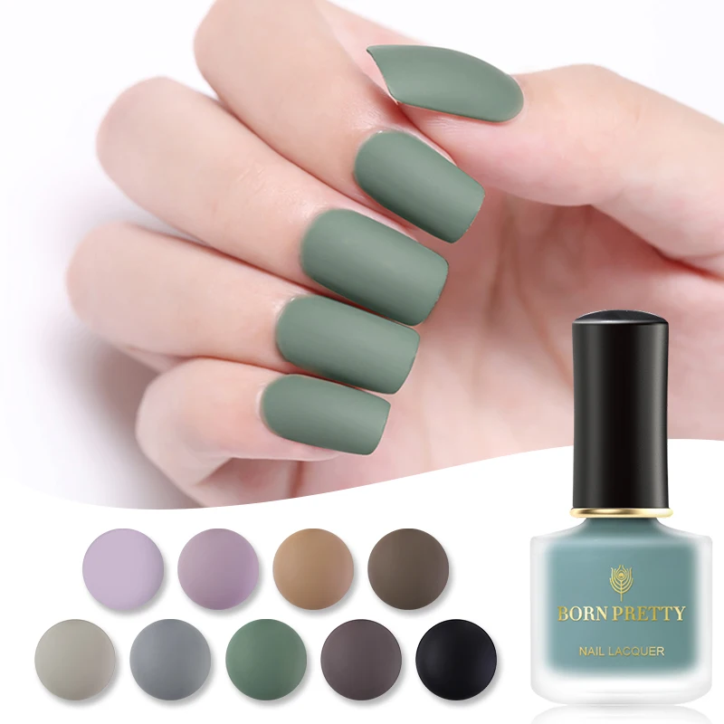 

BORN PRETTY Matte Nail Polish Nail Color Manicuring Nail Art Varnish DIY Design Base Matte Top Coat Nail Art Polish