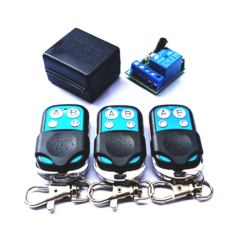 

DC 12V 10A 1 CH wireless relay receiver remote control switch module for RF 433MHz remote control.; garage, lighting, electric c