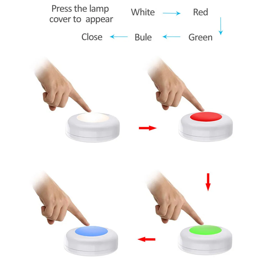 Светодиодный шкаф светильник Батарея RGB Цвет шайба затемнения под полка Кухня