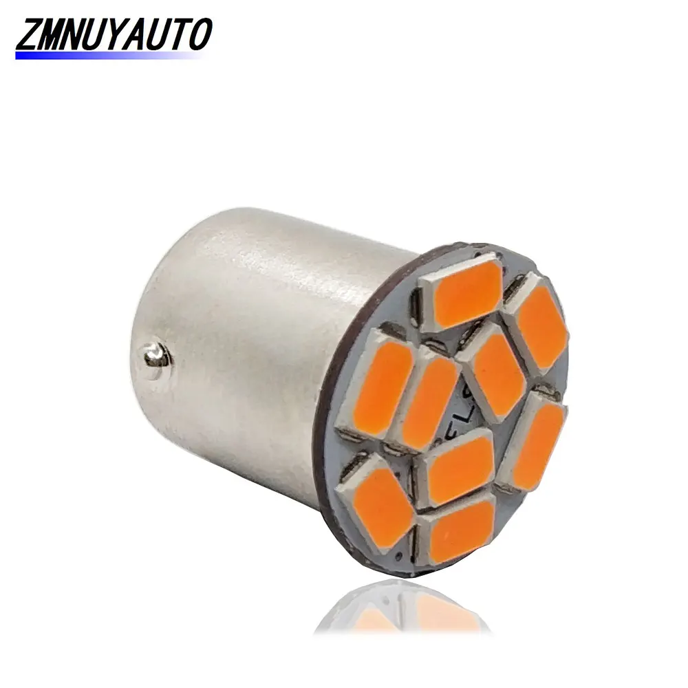 Светодиодный фонарь P21W 1156 BA15S 1 шт. белый янтарный желтый 12 В 9SMD 5630 автомобильный