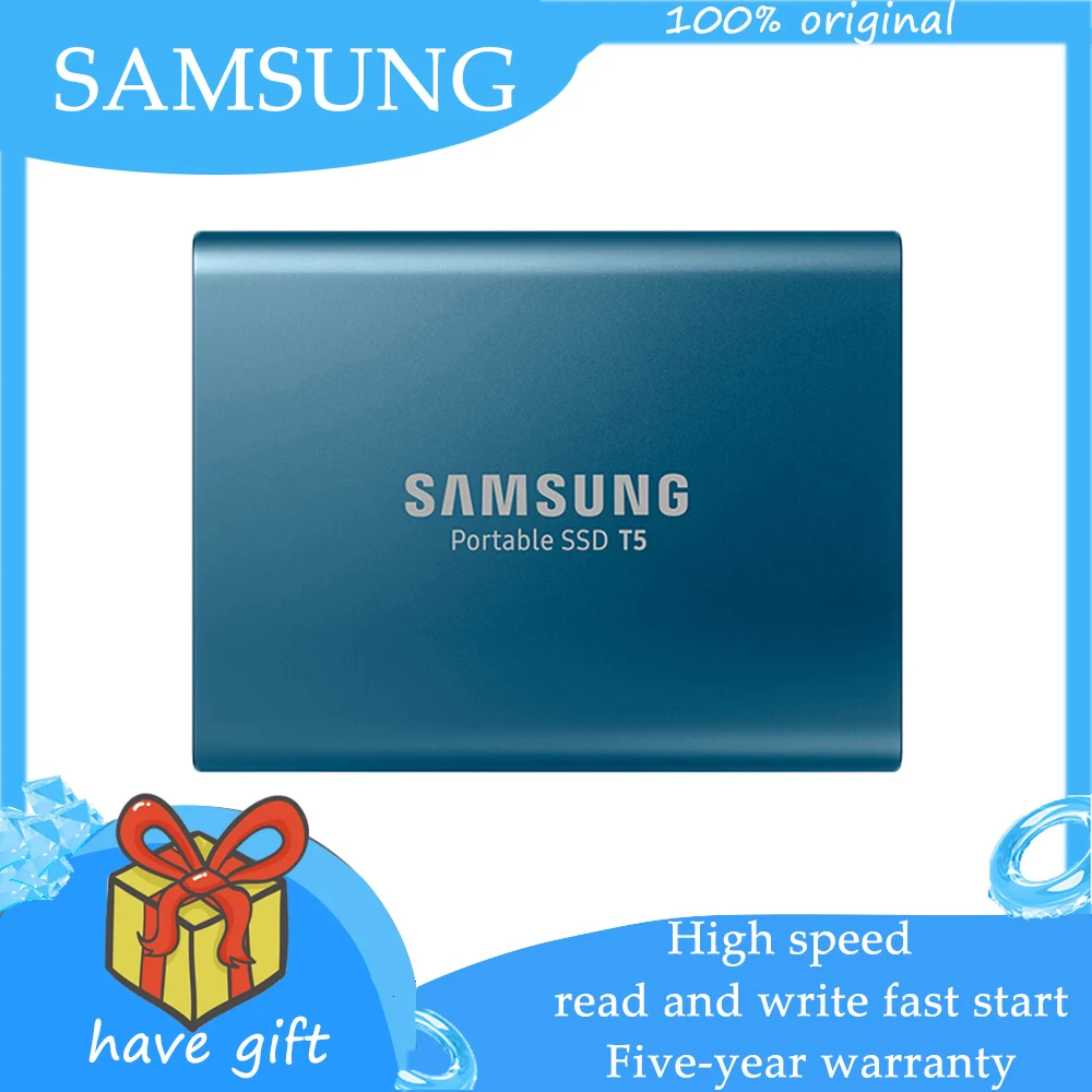 SAMSUNG T5 External SSD 1TB USB3.1 Gen2 (10Gbps) 500GB Hard Drive External Solid State 2TB HDD Drives for Laptop tablet