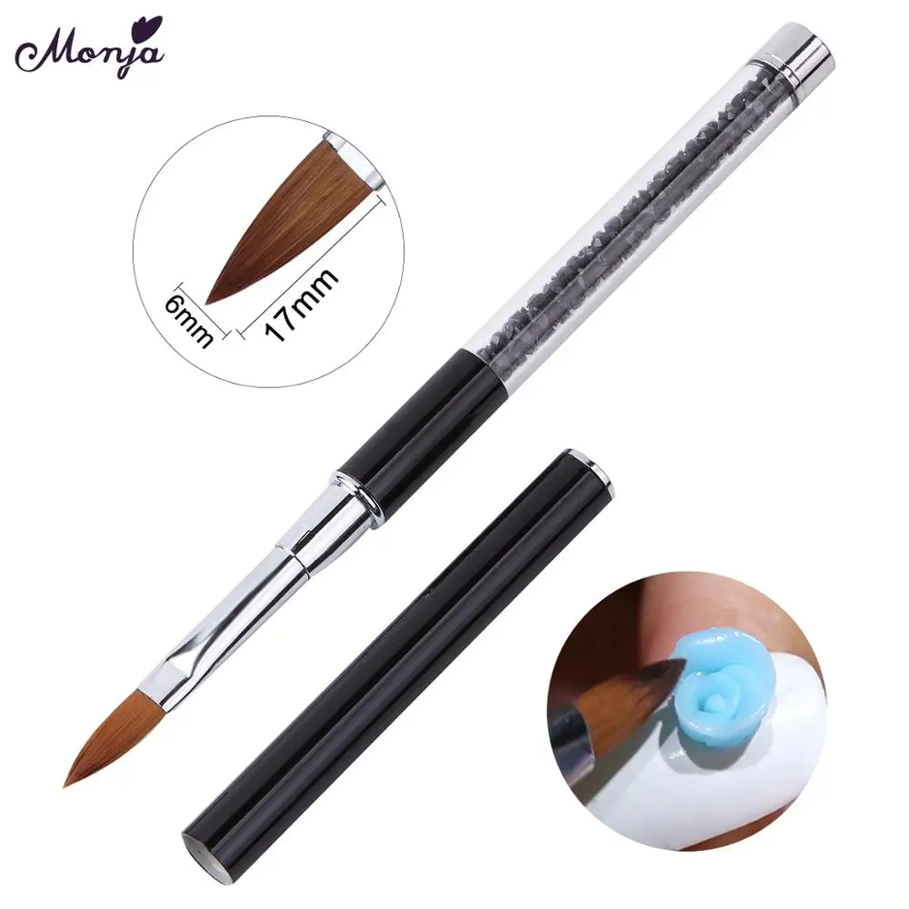 Monja, 5 стилей, для украшения ногтей, кисть для ногтей, акриловая, жидкая, УФ-гелевая ручка, цветочный дизайн, ручка для рисования, сариф, полосатая ручка, инструмент для маникюра