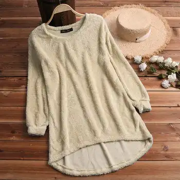 

Autumn Women Sweater Fleece Long Sleeve Solid Color Shirt Oversized Fashion Warm Ladies Sweaters Casual Tops Pullovers S-3XL