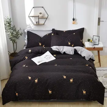 

Luxury Bedding Sets Avocado Cat Star Bed Linings Duvet Cover + Flat Sheet + Pillowcase Comforter Quit Cover Set for Kids Adult