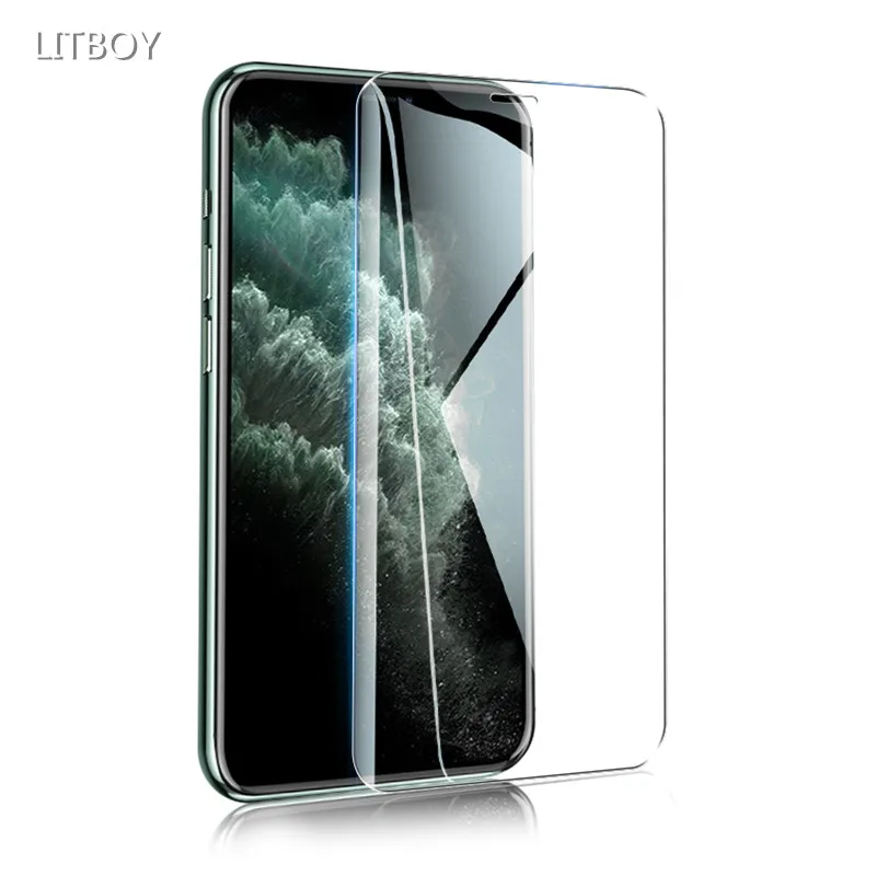 

2020 HD Tempered Glass For iphone X XS 11 Pro Max XR 7 8 Screen Protector Antibacterial Glass on iphone 7 6 Plus X 11 Pro glass