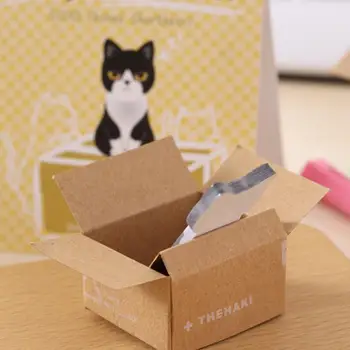 

1PC 3D Cute Cat Dog Box Stickers Post Memo Pad Scrapbook School Notes Cartoon Sticky Supplies Stationery Korean Office kawa M9S2