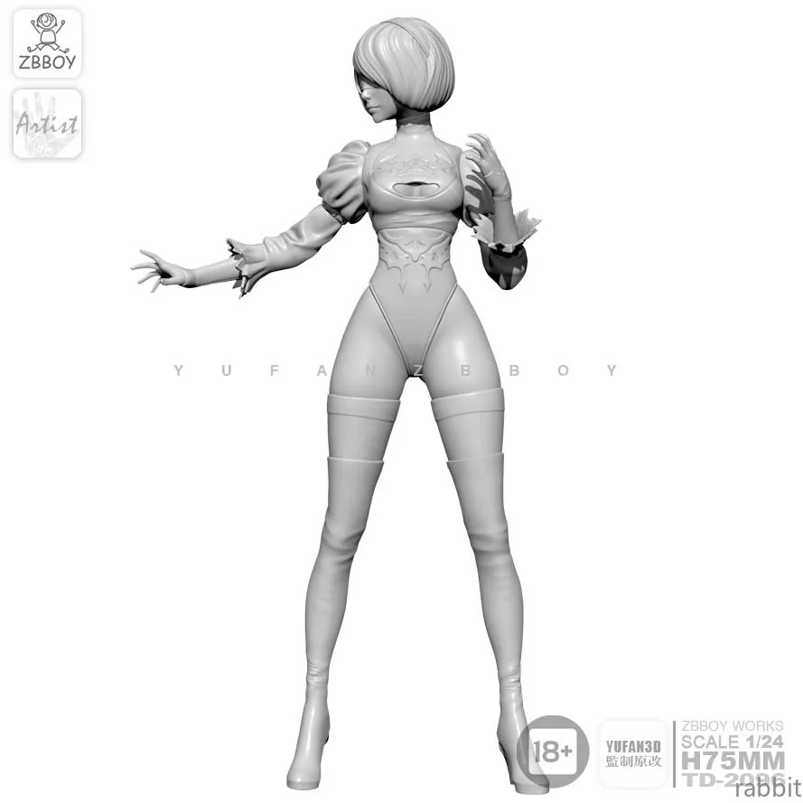 

1/24 Resin Kits dark watch girl resin Soldier self-assembled TD-2096