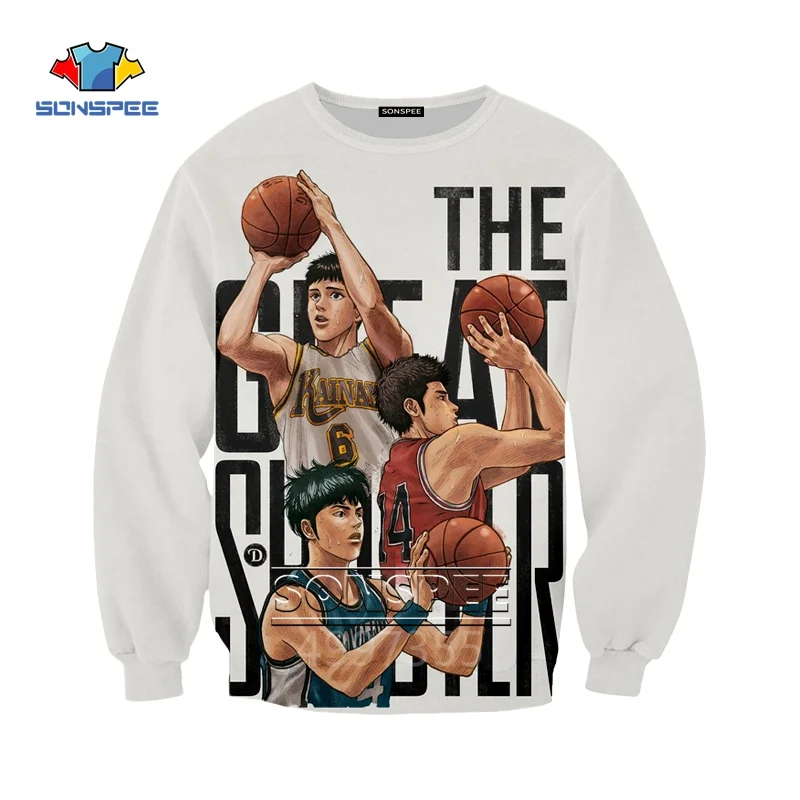 SONSPEE SLAM Данк Баскетбол аниме Harajuku футболка с 3d принтом для маленьких мальчиков и девочек подростков/толстовка/толстовки детская одежда X149
