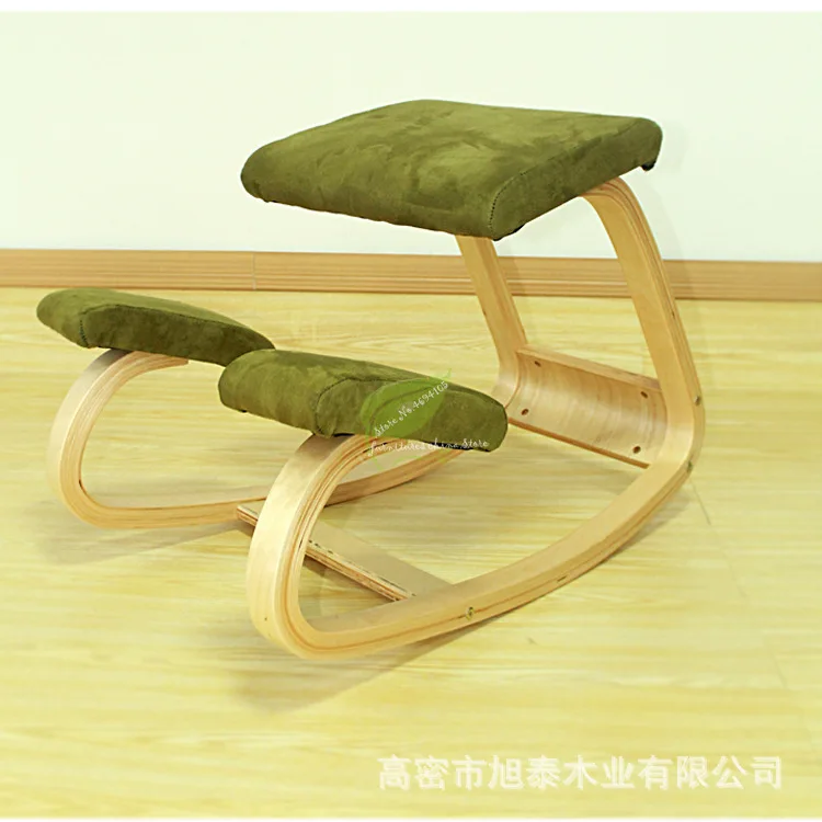 

Ergonomic Kneeling Chair Stool Furniture Rocking Wooden Kneeling Computer Posture Chair Design Correct Posture anti-myopia Chair