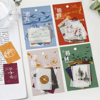 

Nature Series Journal Writable Decorative Stickers Scrapbooking Stick Label Diary Stationery Album Planet forest Stars Stickers