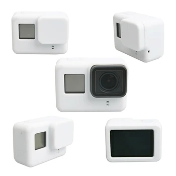 

For GoPro Action Camera Case Protective Silicone Case Skin +Lens Cap Cover For GoPro Hero 5 6 7 Black Hero Camera Accessories