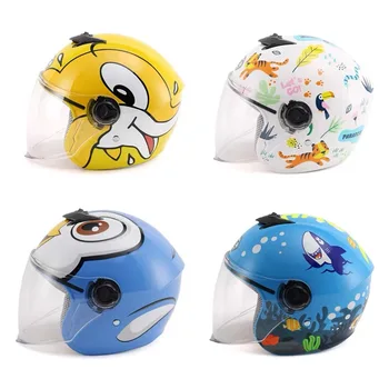 

2020 New YOHE children helmet cute cartoon kids boys girls child half face helmets four seasons electric bicycle Safety caps hat