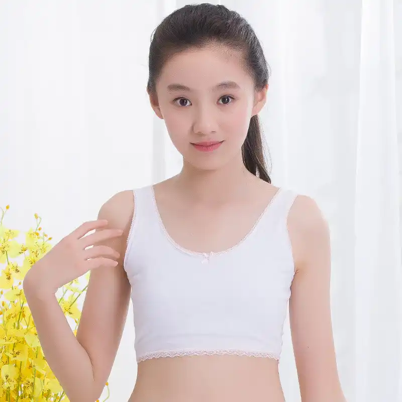 2pcs/lot Young Girls Bra Cotton Bra For Girls Teenage Girl Underwear