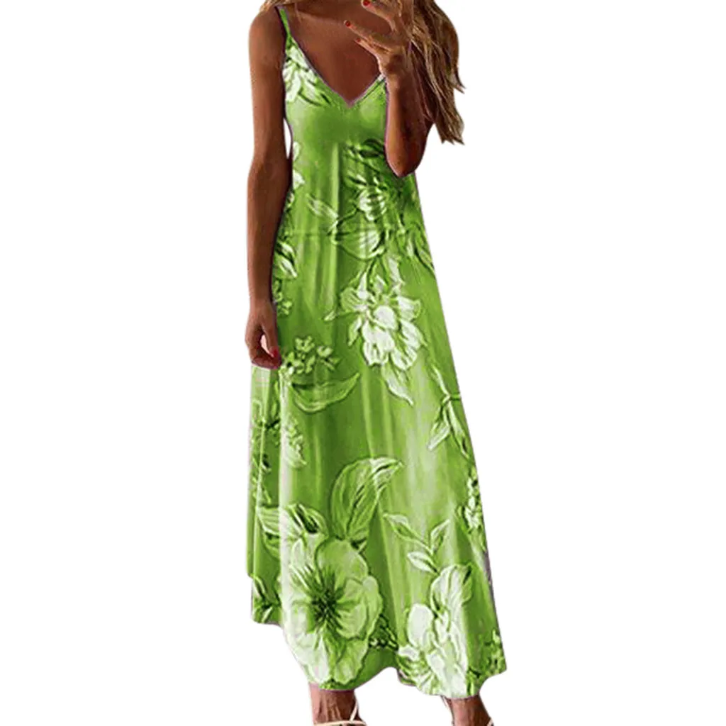 Summer Dress 2019 Sexy Green Floral Long Sleeve Dress Women Casual Dresses Woman Party Night Elegant V Neck Women Maxi Dress Summer Dress 2019 Sexy Green Floral Long Sleeve Dress Women Casual Dresses Woman Party Night Elegant V Neck Women Maxi Dress