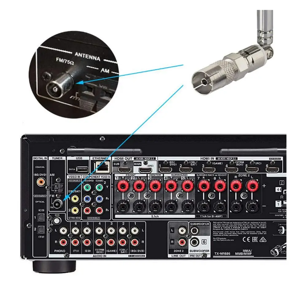 FM антенна для Denon Pioneer onico Yamaha Marantz Bose Wave музыкальная система для помещений HD FM радио