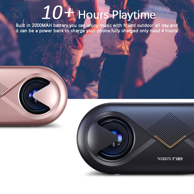 S6 BT5.0 HiFi портативный Bluetooth динамик стерео глубокий бас беспроводной s 6D громкий