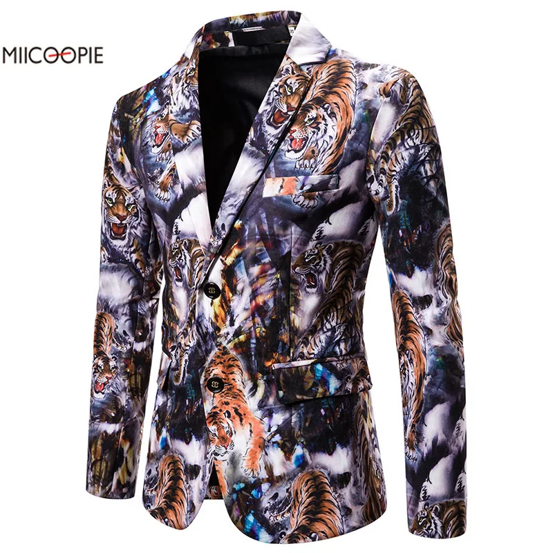 Men Fashion Nightclub Bar Party Suits Casual Male Slim Fit Stage Performance Blazer Jacket Men Suit Jacket Luxury Men Clothing