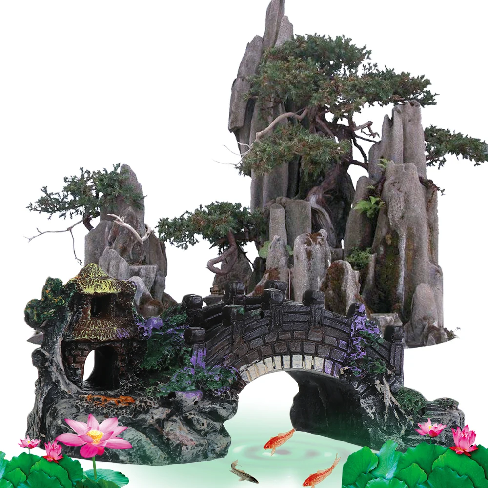 CAXUSD Statue de Pagode Décor Extérieur Élégant Miniature pour Jardin Zen en Pierre Détails Délicats Accessoire pour Bonsaï et Maison
