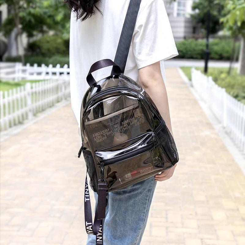 Clear PVC Women Backpack Transparent 