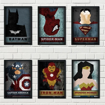 

Classic Movie SuperHeroes Iron Man Quality Wall Art Home Decor Canvas Painting Art Nordic Decoration coffee Room Poster