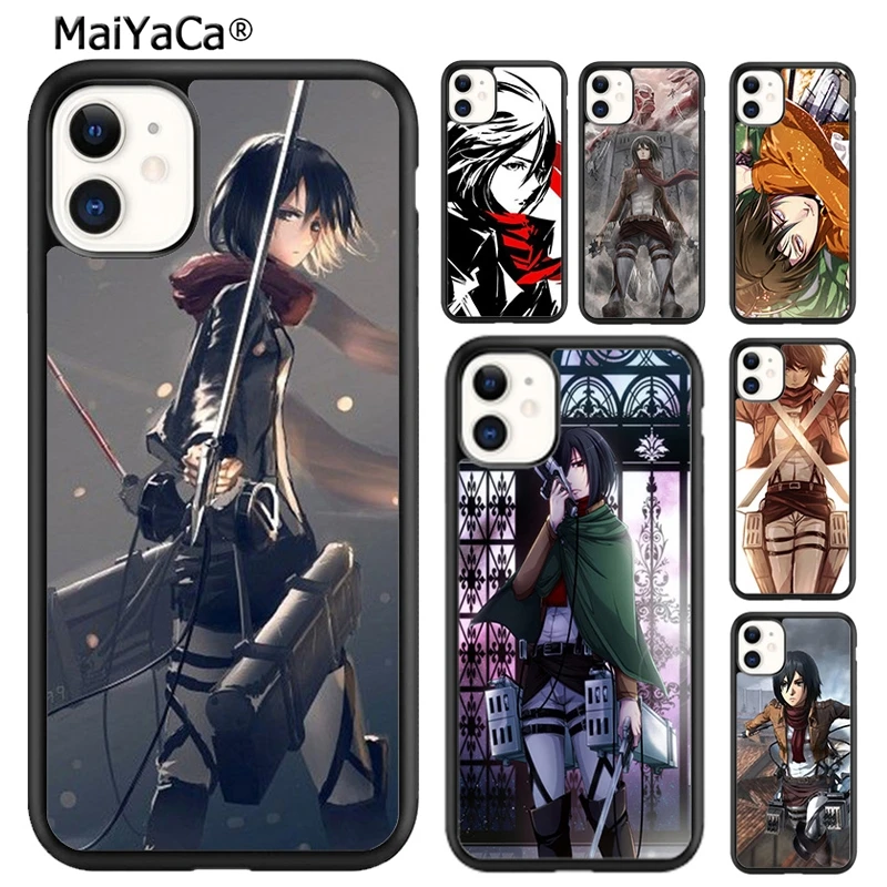 MaiYaCa атака на Титанов Mikasa Ackerman чехол для телефона iPhone 5 SE 6s 7 8 plus X XR XS 11 pro max Samsung Galaxy