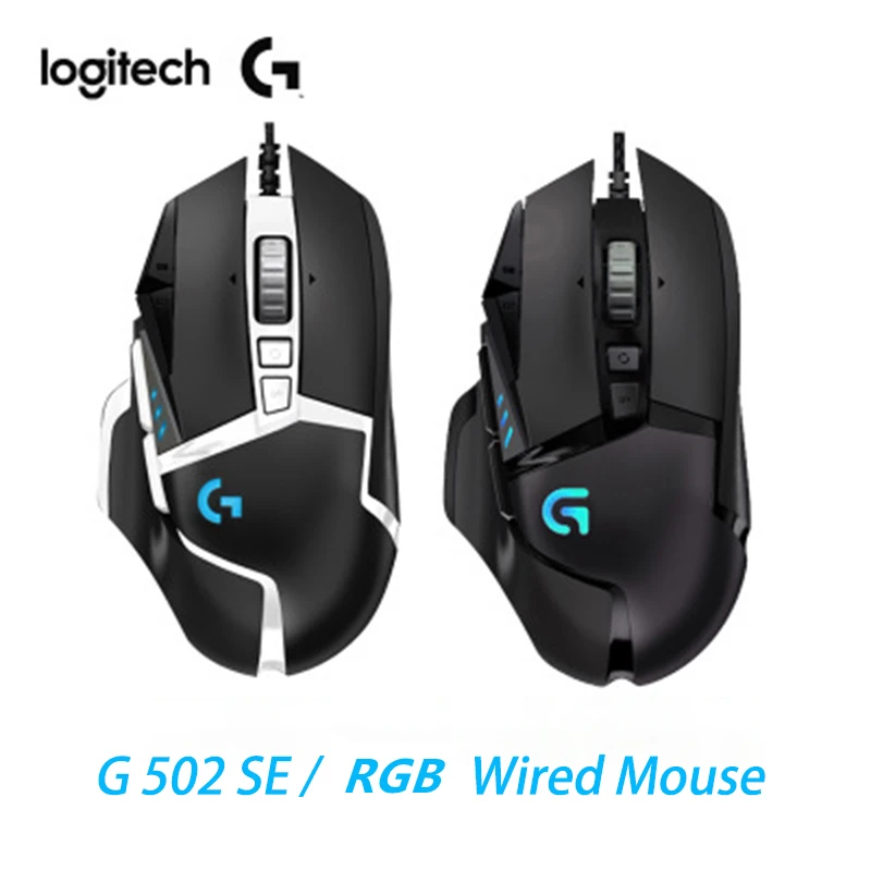 New Logitech G502 SE RGB Optical HERO Sensor Mouse 16 000DPI Adjustable 11Programmable Buttons USB Wired Mechanical Gaming Mice |