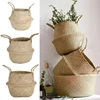 Zerolife Seaweed Wicker Basket Rattan Hanging Flower Pot Dirty Clothes Basket Storage Basket Cesta Mimbre Basket Picnic Basket 3