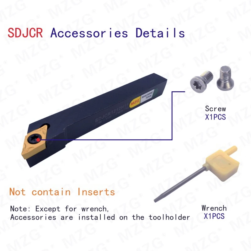 Mocask SDJCR2020K11 держатели инструментов Токарный станок с ЧПУ Арбор SDJCR обрабатывающий Резак карбида вольфрама вставка внешний токарный инструмент Держатели