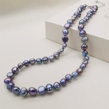 

Dmnfp398 Natural Freshwater Pearl Necklace Black/White/Pink/Purple Pearl Necklace Fine Pearl Jewelry For Women