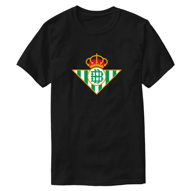 Humor Real Betis футболка мужская с надписью Homme мужская футболка круглый воротник короткий рукав большой размер S~ 5xl высокое качество - Цвет: Men-Black