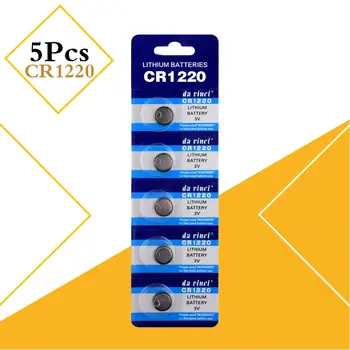 

5pcs/pack CR1220 Button Batteries DL1220 BR1220 LM1220 Cell Coin Lithium Battery 3V CR 1220 For Watch Electronic Toy Remote