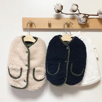 

Winter Dog Clothes Corduroy Plush Coat Send Scarf Thickened Pet Cotton Clothes For Small Medium Puppy Dog Chihuahua Yorkshire