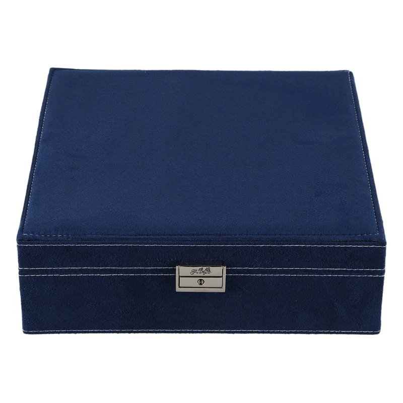 

Girls Earring Bracelet Casket For Decor Jewelry Storage Box Wooden Multilayer Flannelette Jewelry Box Makeup Organizer