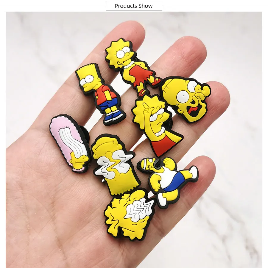1Pcs Shoe Charms Classic Animated Characters Sandals Accessories Garden Shoe Buckle Decorations For croc jibz Kids Party Gift