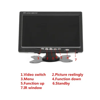 

Backup Rear View Camera Brake Light Night Vision Color TFT LCD Monitor