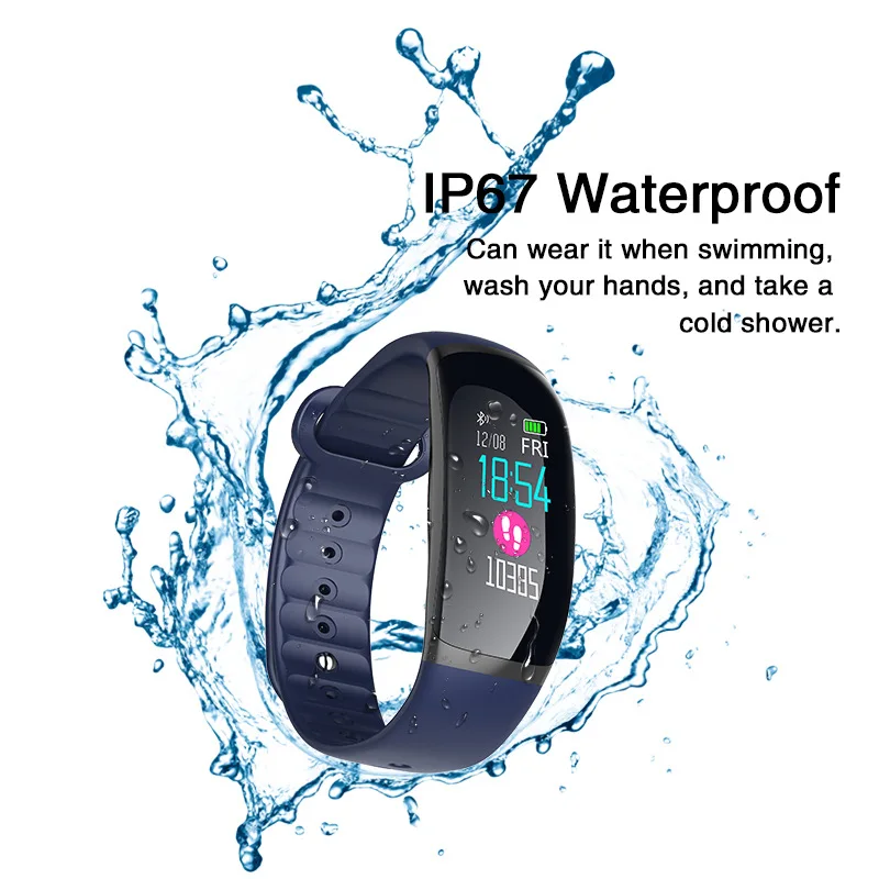 B70 умный Браслет IP67 Водонепроницаемый сердечный ритм кровяное давление кислород фитнес-трекер спортивный браслет для Android pk T70SmartWatch