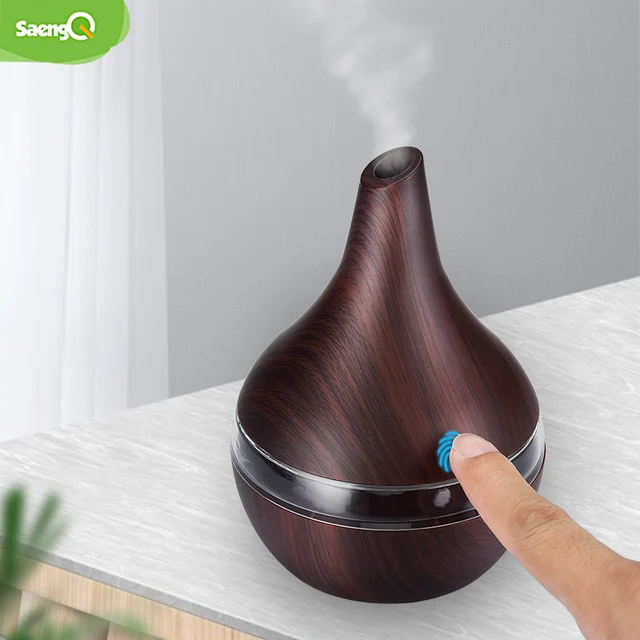 saengQ Humidifier Electric Aroma Air Diffuser Wood Ultrasonic Air Humidifier Essential Oil Aromatherapy Cool Mist Maker For Home 2
