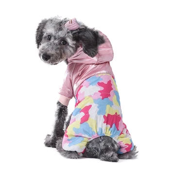 

Pet Winter Cotton Coat For Dogs Puppy Warm Thickening Color Patched Accessories Cute Jumpsuit With Cashmere Liner lt