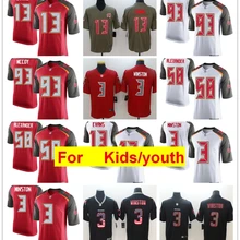 Молодежные Детские футболки с тампой Бэй майка Эванс Квоном александером джамисом Уинстоном Джералдом маккоем