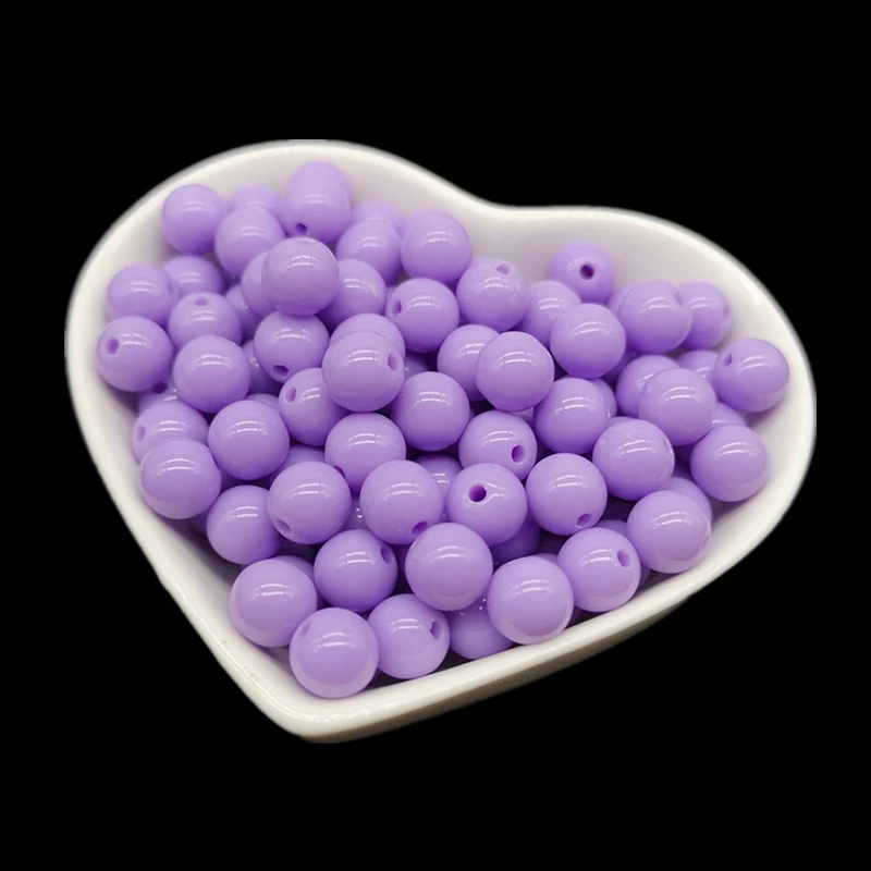 Acrylic Beads 4 6 8 10 mm Round Loose Spacer Jewelry Making Bracelet Necklace DIY Accessory