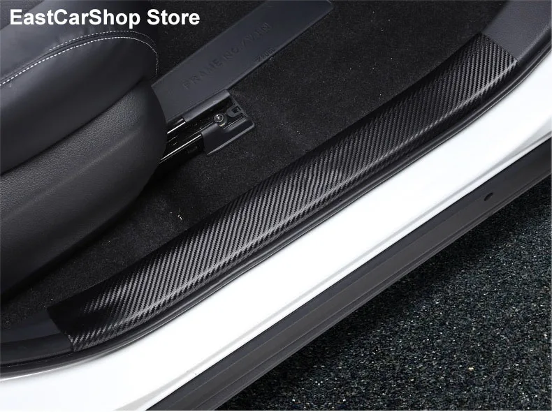 Car Door Threshold Protective PU Leather Sticker Accessories Door Sill Welcome Pedal Cover for Toyota RAV-4 RAV4 2021 2020 2019