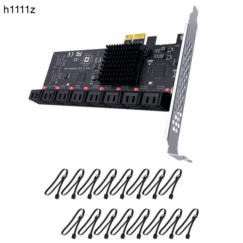 ЧИА Майнинг Райзер 16 портов PCIE SATA карта PCI Express контроллер к 3 0 Расширенная E X1 SATA3 6