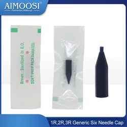 100pcs Sterile 1R,2R,3R Generic Six Needle Cap Permanent Makeup Tip Fit on Sunshine & Giant sun & golden rose Tattoo Machine