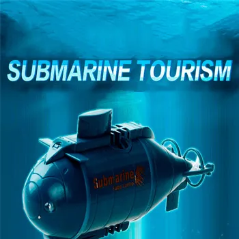 

Mini Remote Control 6CH Racing Submarine with Transmitter Wireless RC Boat Toy With LED Lights for Kids Children Gift