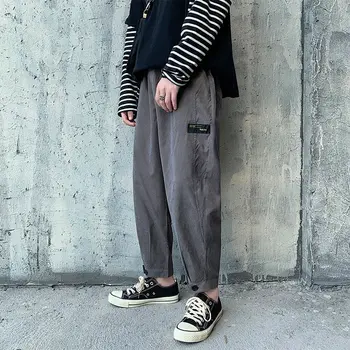 

2019 Ins Japan Pockets Cargo Pants Men Color Patchwork Casual Jogger HIP-HOP Fashion Tactical Trousers Tide Harajuku Streetwear