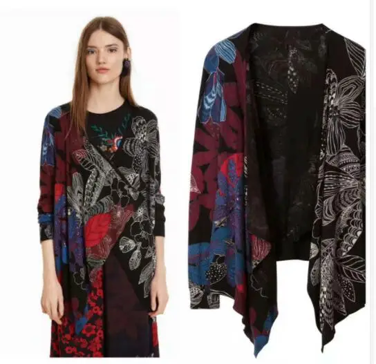 Spain's New Deg Printed Knitted Dress for Autumn and Winter xs-xL