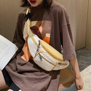 

New Trendy Hip Hop Sequined Shoulder Crossbody Bag Fashion Outdoor Sport Riding Chest Bag Practical All Match Belt Bag Waist Bag