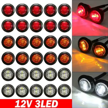 

12V/24V Amber/White/Red LED Side Marker Light Indicator Lamp Truck Trailer Caravan Lorry