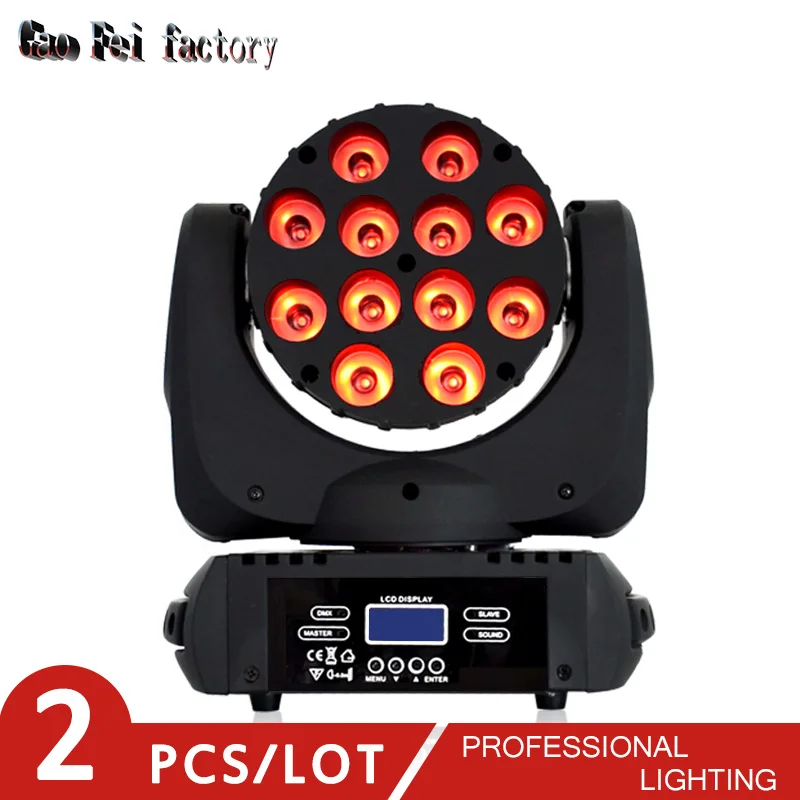 

mini led moving head light with dmx led wash light 12X12W rgbw 4in1 stage light for dj disco light