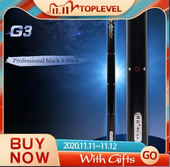 

YEBAO G3 One Piece Snooker Cue Kit with YEBAO Case with Extension Snooker stick Billiard Kit Professional Brand Black 8 Stick